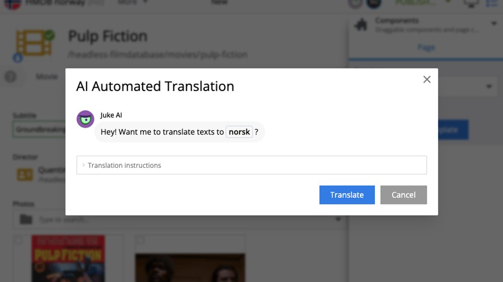 Automatically translate your content