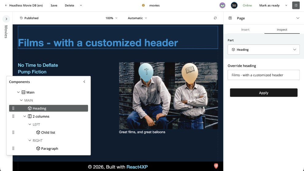 Visual editing built-in
