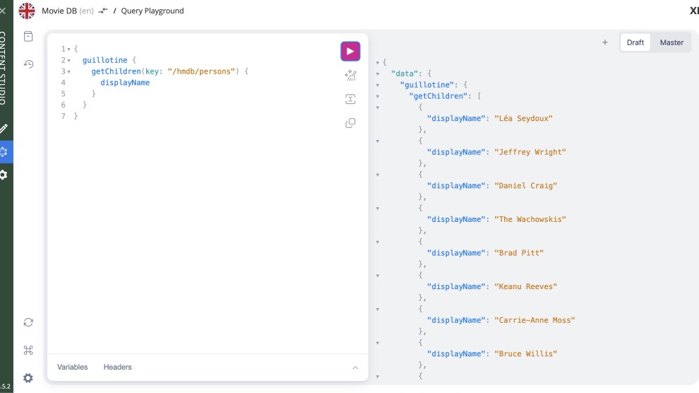 Instantly access the GraphQL API from a Content Studio extension