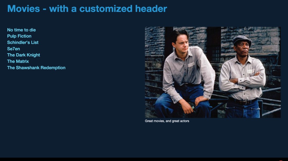 Custom front-end example