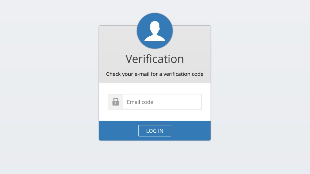 Two step login with email